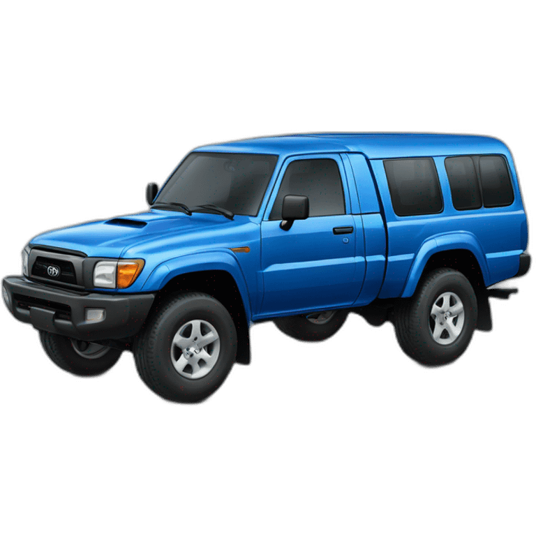 Toyota landcuiser Hzj 78 blue color 2002 edition  emoji