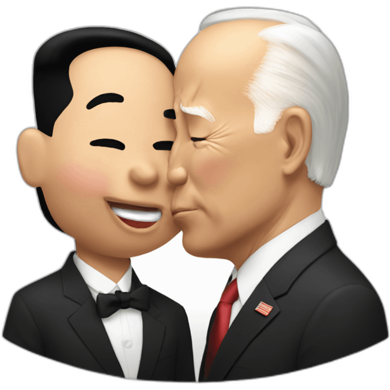 Kim Jong-un kiss biden emoji