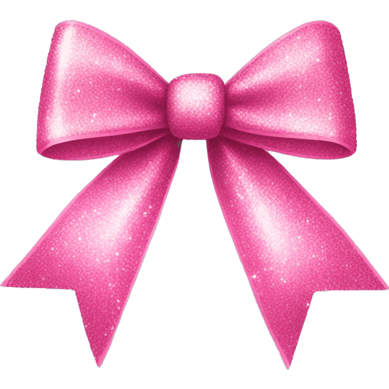 glittery pink ribbon bow  emoji