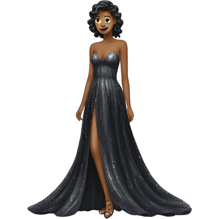 sparkly long gown emoji