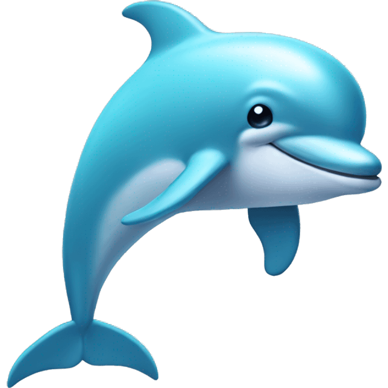 pastel aqua blue dolphin  emoji