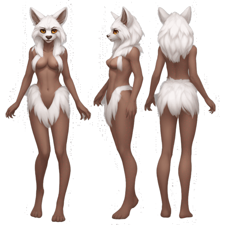 Anthro Modern Vernid Fur-Sona LiLaiRa full body emoji