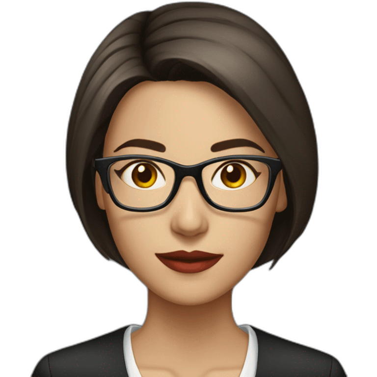 woman brunette short hair Venezuelan lawyer with glasses emoji