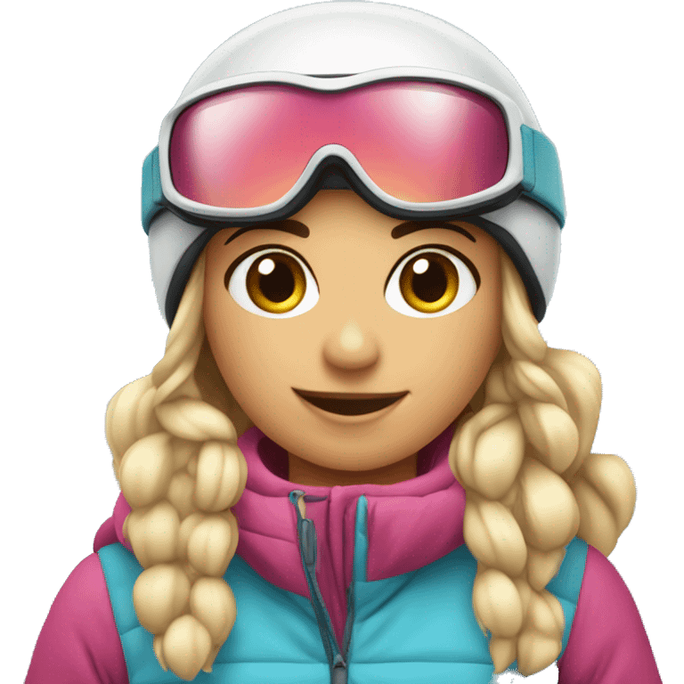 Sweet girls skiing emoji