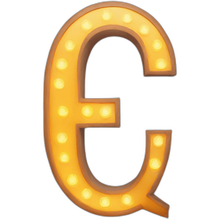 LED letter Q emoji