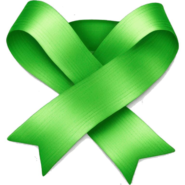 Cute green ribbon emoji