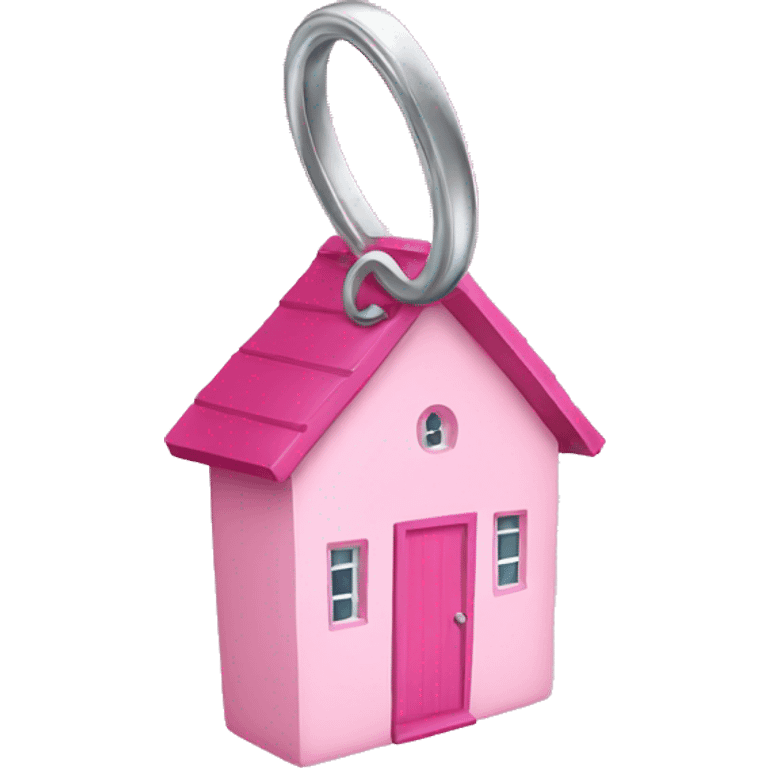 Pink house keys emoji