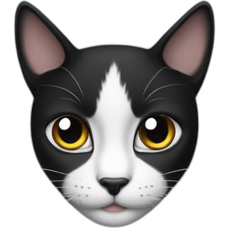 black white cat emoji