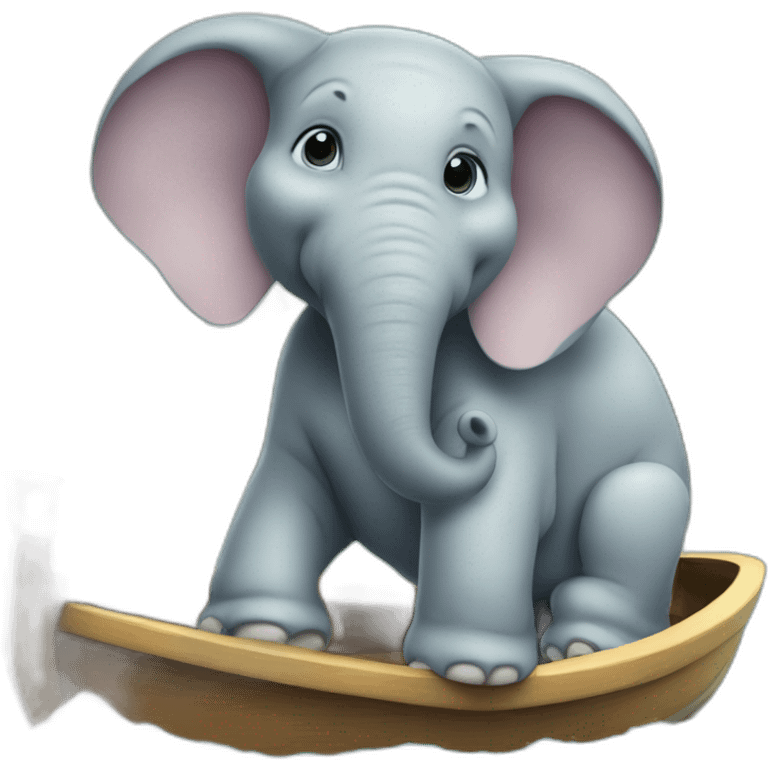 Elephant sur bateau emoji