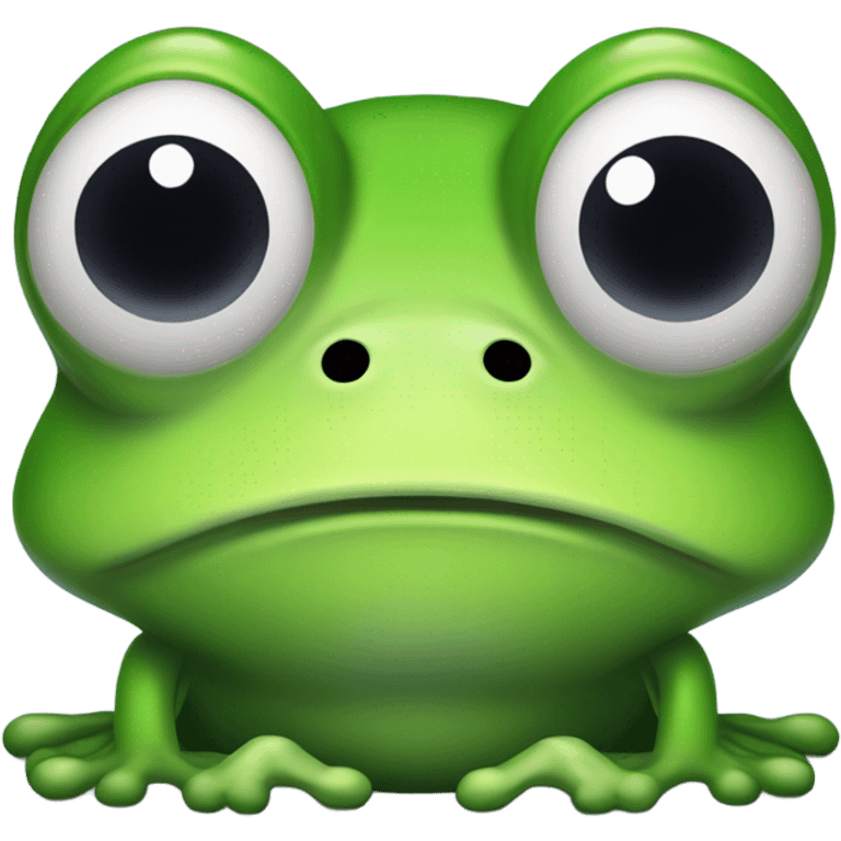 Depressed frog emoji