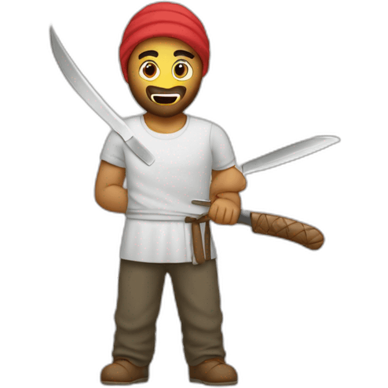 Rahim  avec un couteau emoji