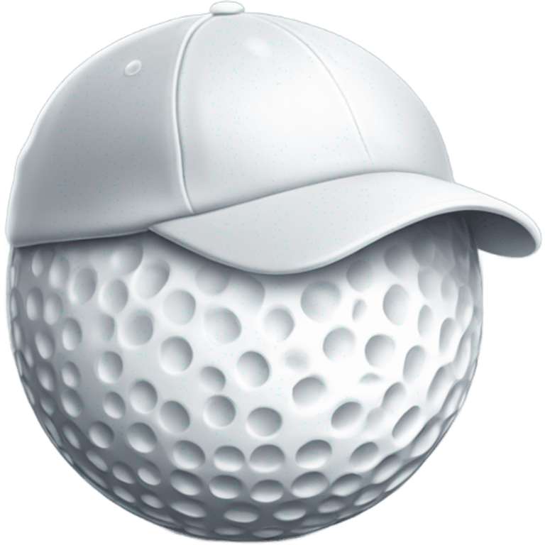 Golf ball wearing a cap emoji