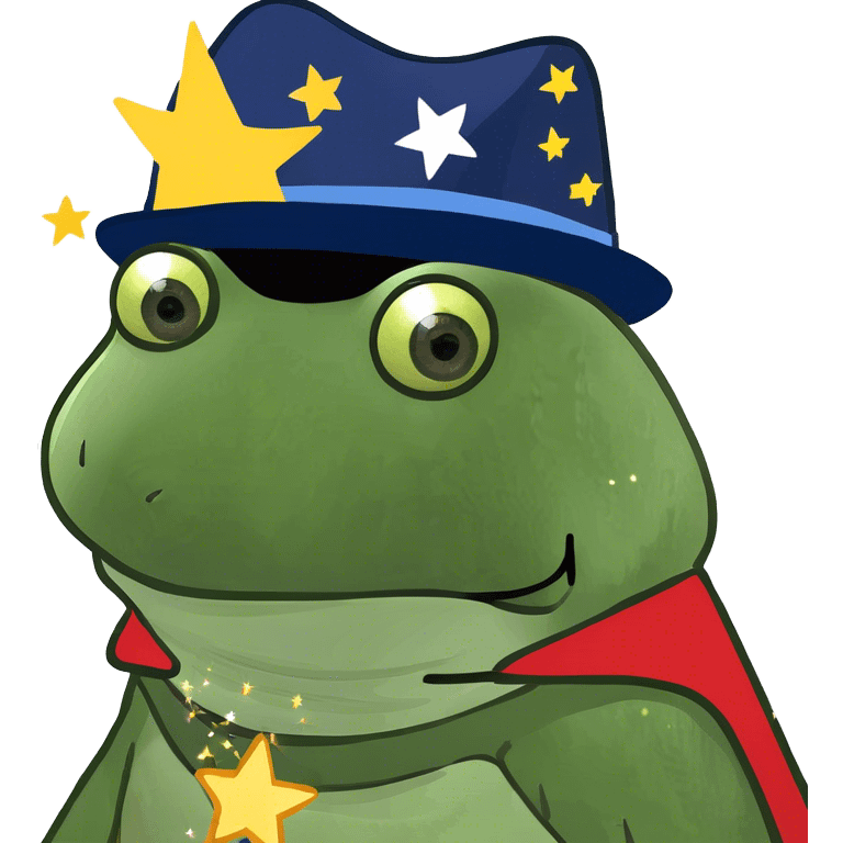 bufo with shooting stars out of eye sockets emoji