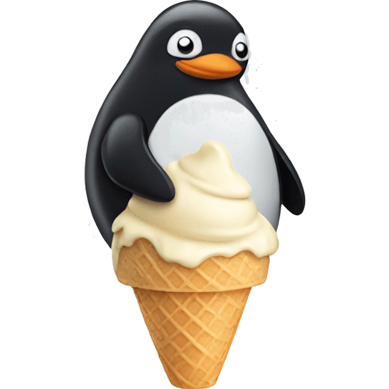 penguin ice cream emoji