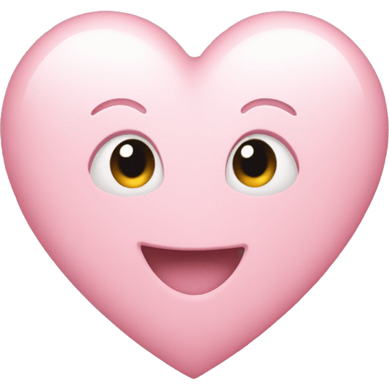 Light pink heart in iPhone style emoji