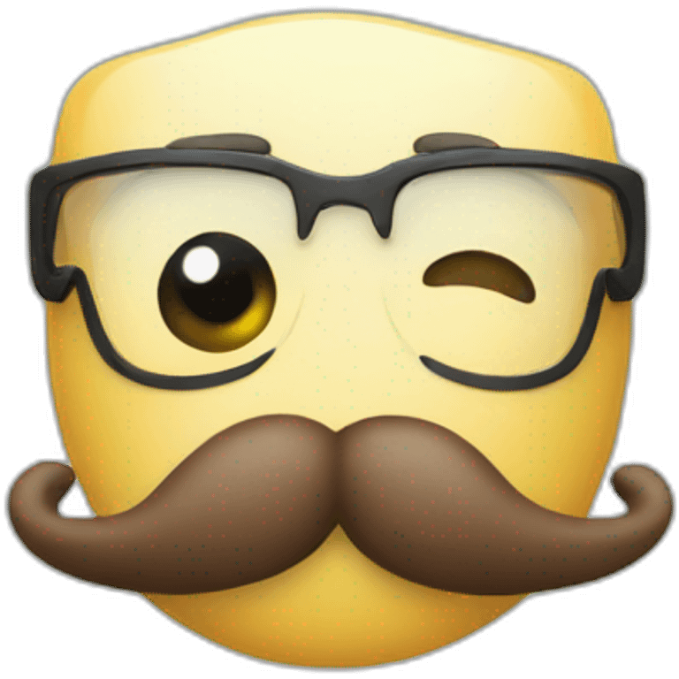 A moustache in the rubber hose animation style emoji