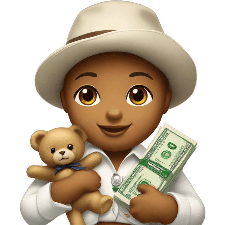 ralph lauren girl bear with money  emoji