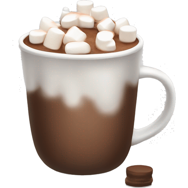 Hot chocolate with marshmallows in a mug emoji