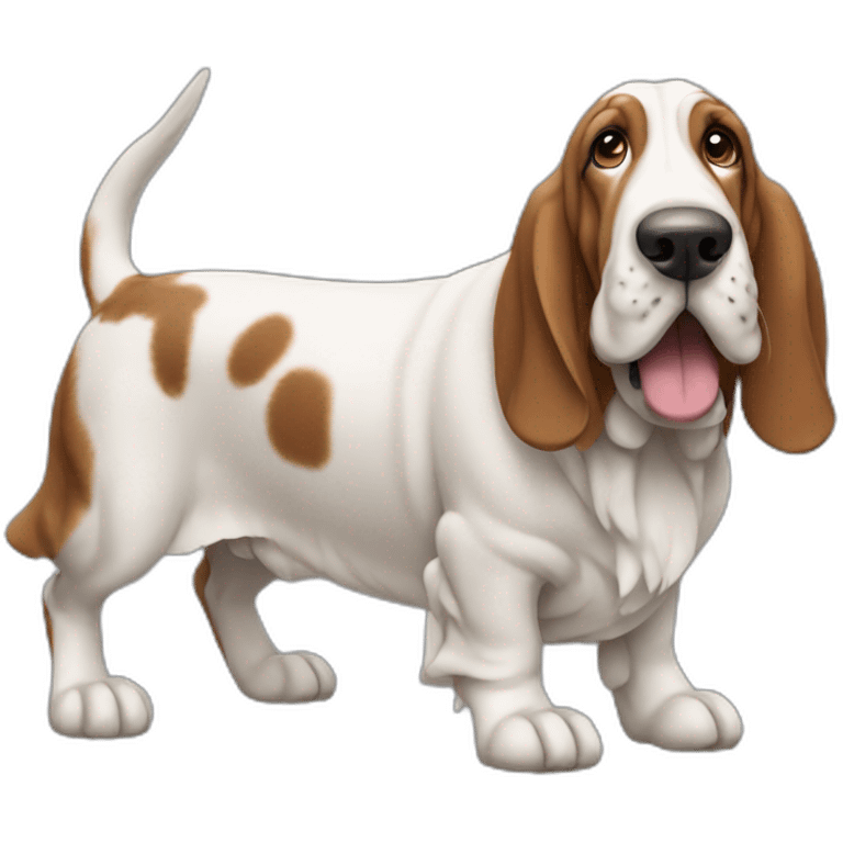 Dog basset hound full-body emoji