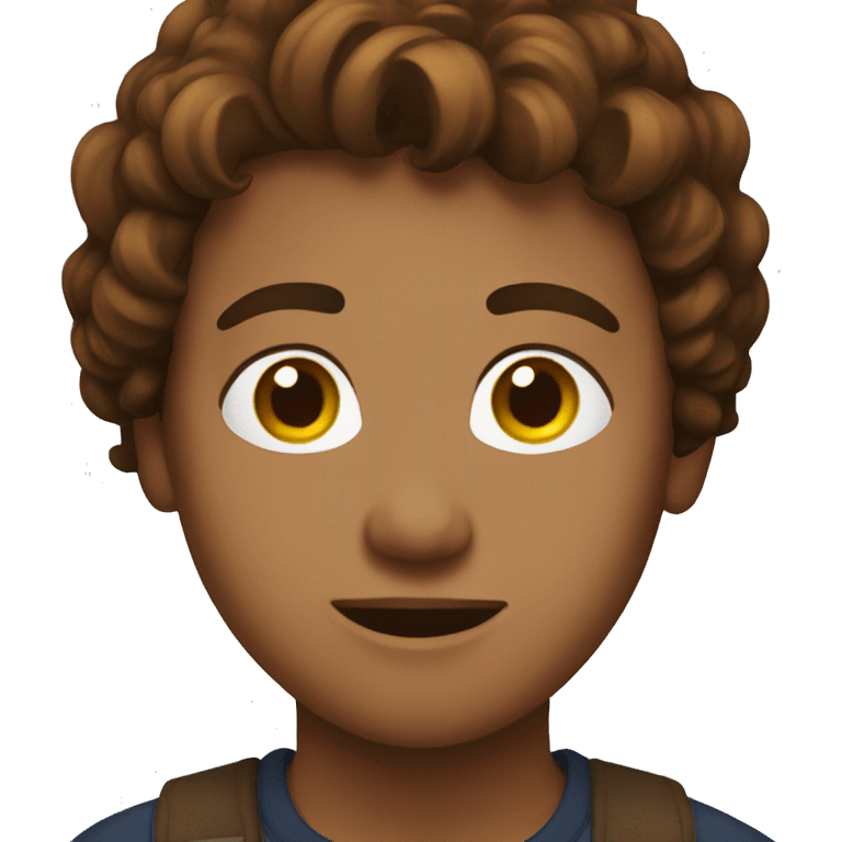 A brown haired person emoji