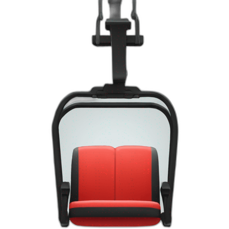 black and red chair lift emoji