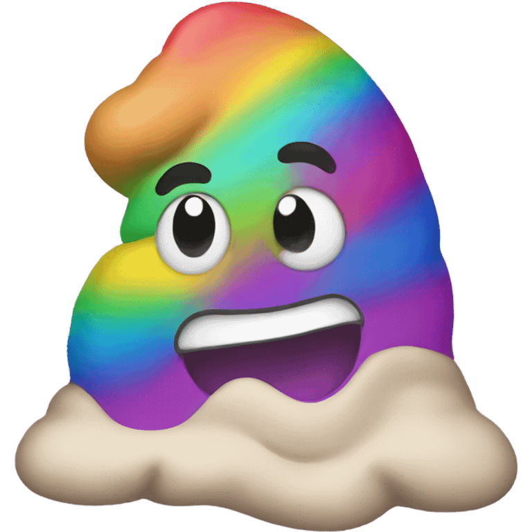 Rainbow poop emoji