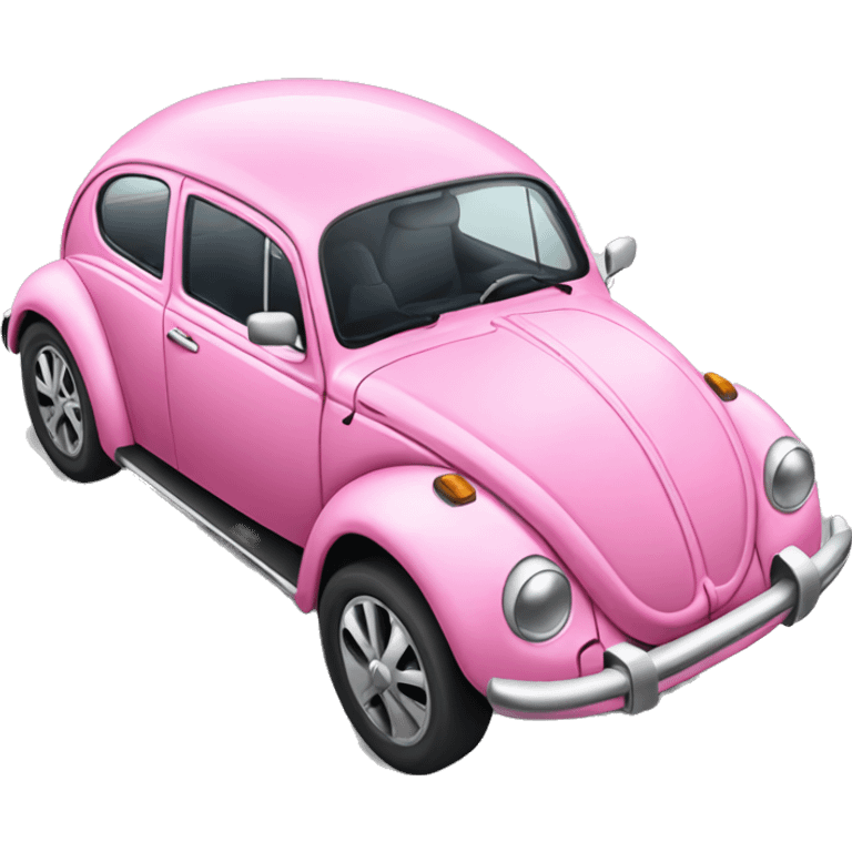 Pink Beetle with sunroof emoji