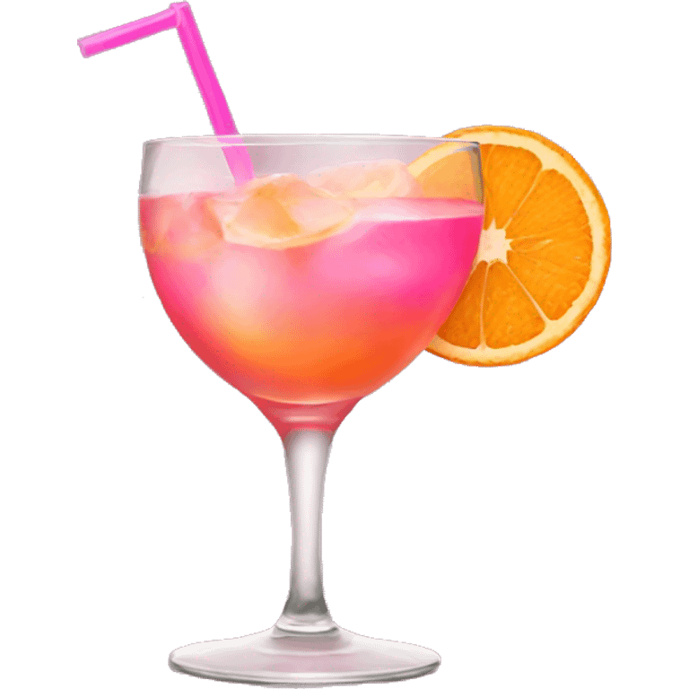 orange pink cocktail  emoji