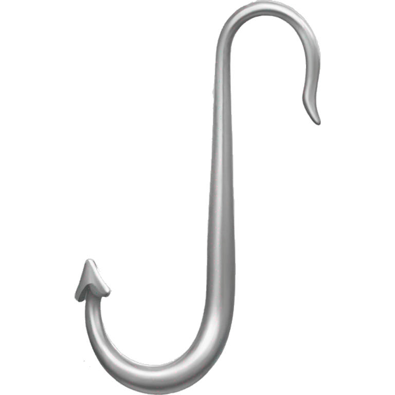 Silver color fishhook emoji