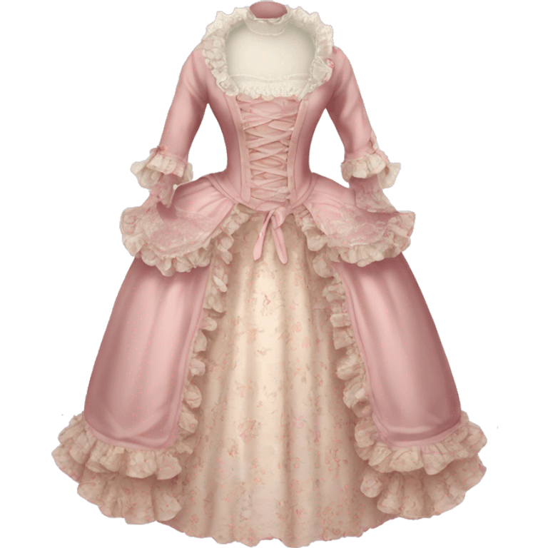 Rococo dress with pale pink and lace emoji