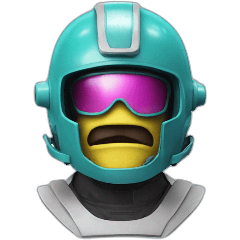 Retro wave argonaut with helmet emoji