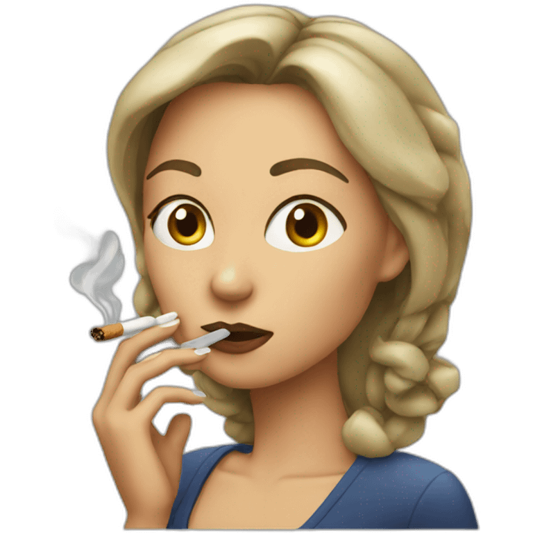 Woman smoking emoji