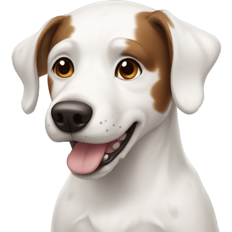 white dog with brown spots emoji