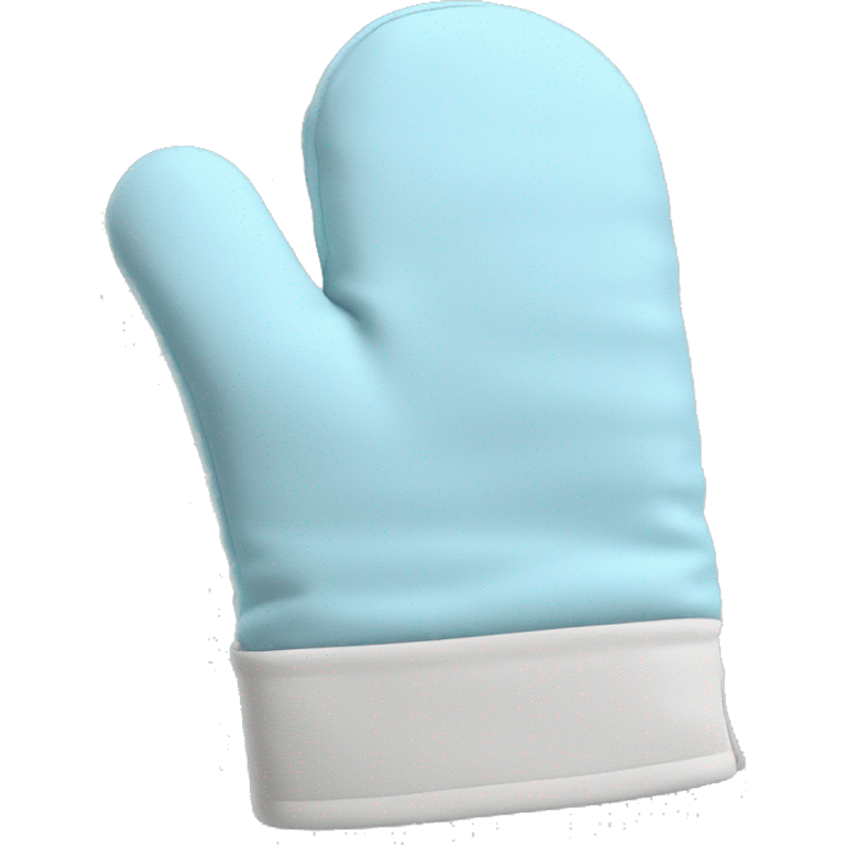 Realistic pastel blue oven mitt emoji