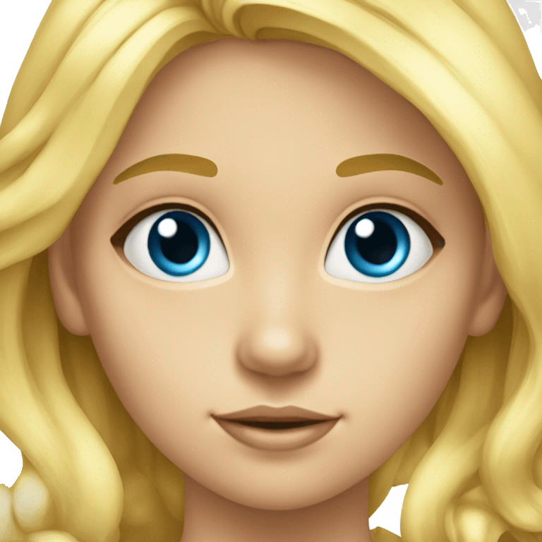 fille 9 ans blonde yeux bleu boucles emoji