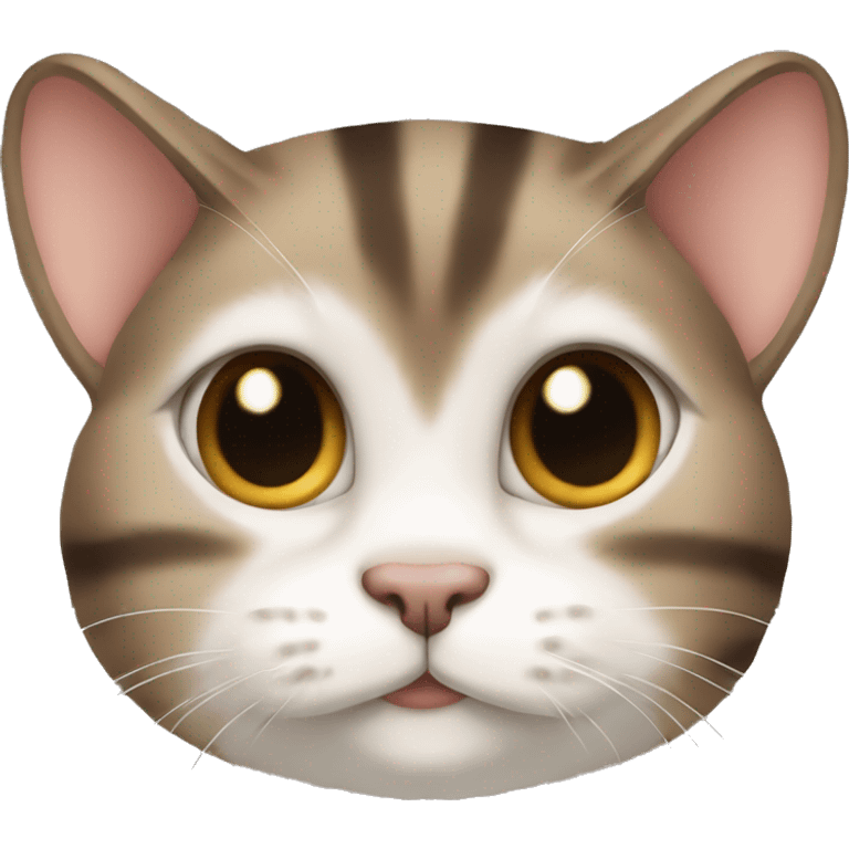 fat lop-eared cat with brown stripes emoji