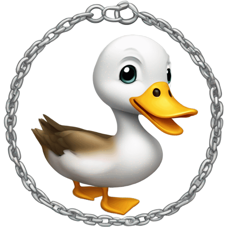 Duck with a chain emoji