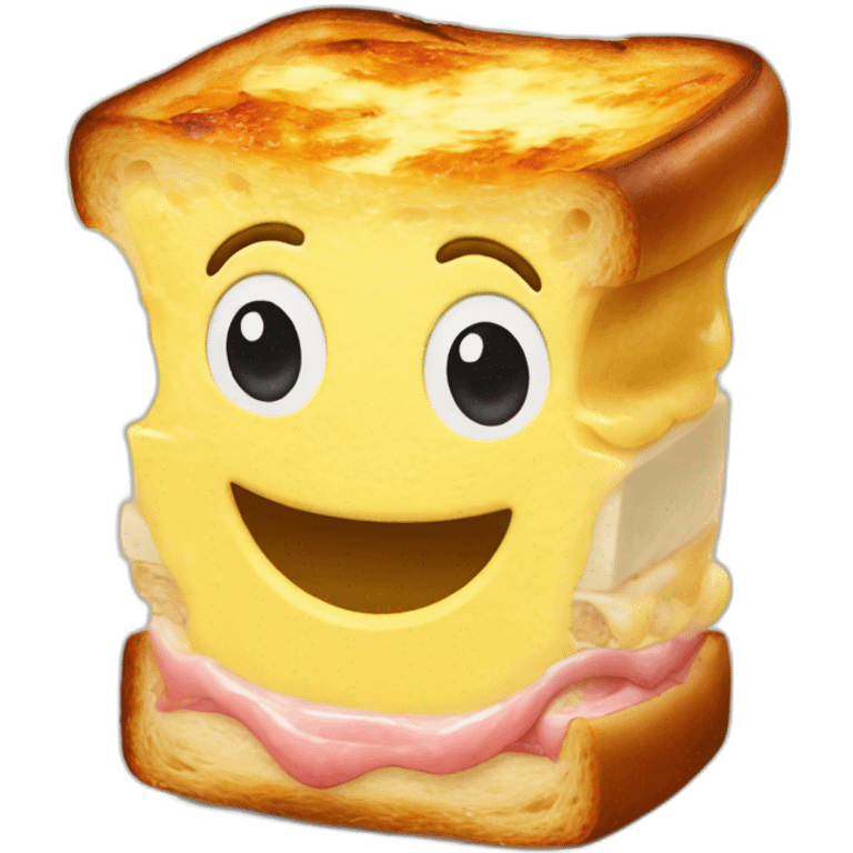 Surfeur dans un croque monsieur emoji