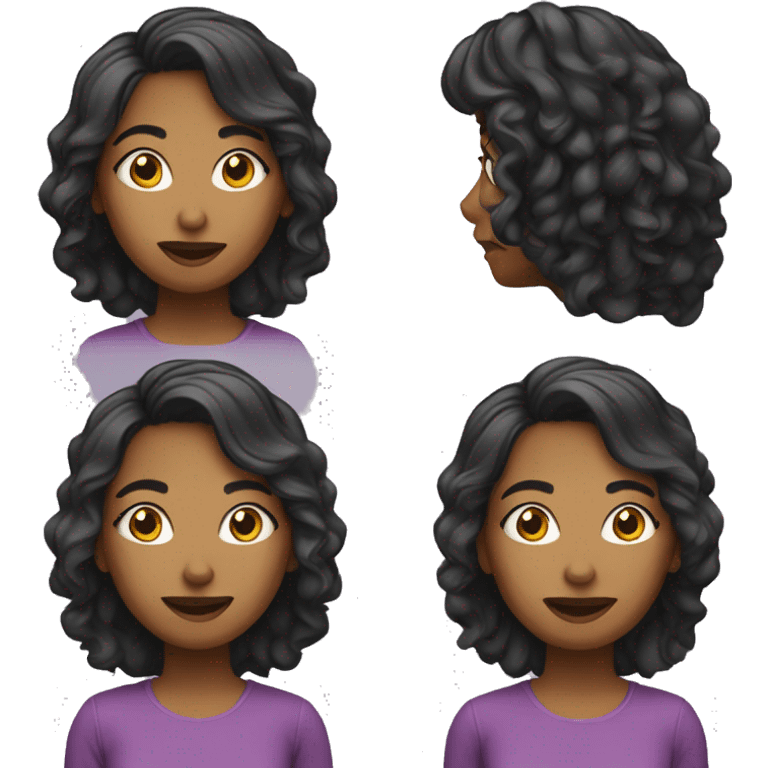 mulher de cabelo de trança emoji