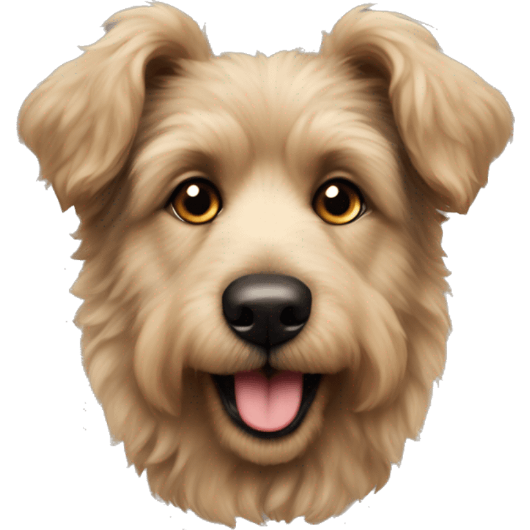 Fluffy German Shepard poodle mix dog emoji