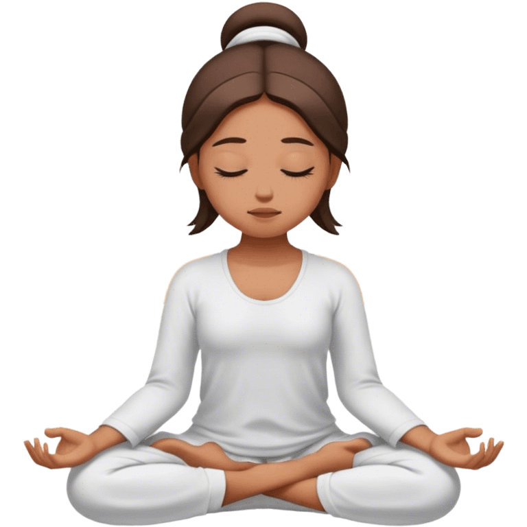 Girl meditating with eyes closed emoji