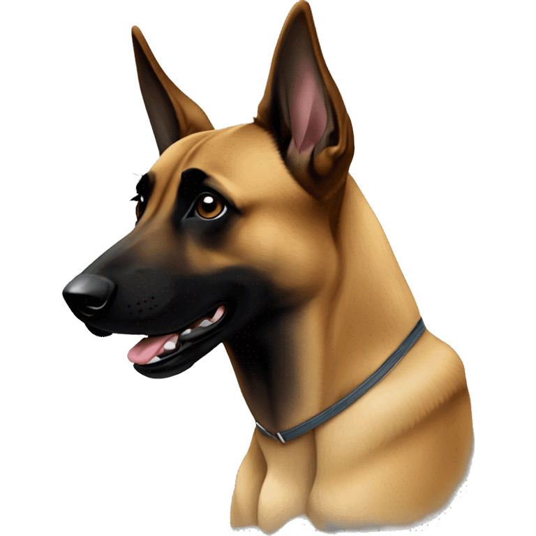 belgian malinois with white chest emoji