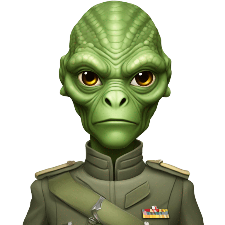 Reptilian Alien man general usa space force emoji