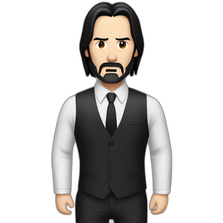 John wick is nervous in the job emoji