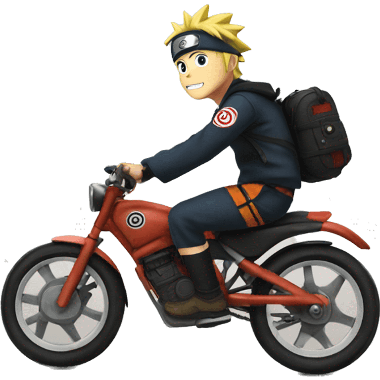 Naruto on a bike emoji