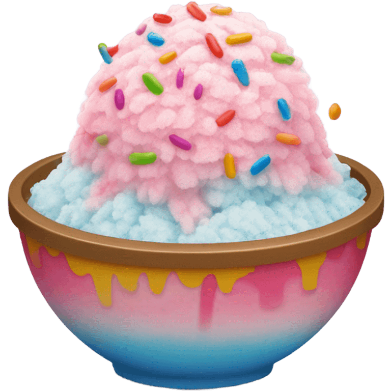 Pink shaved ice  emoji