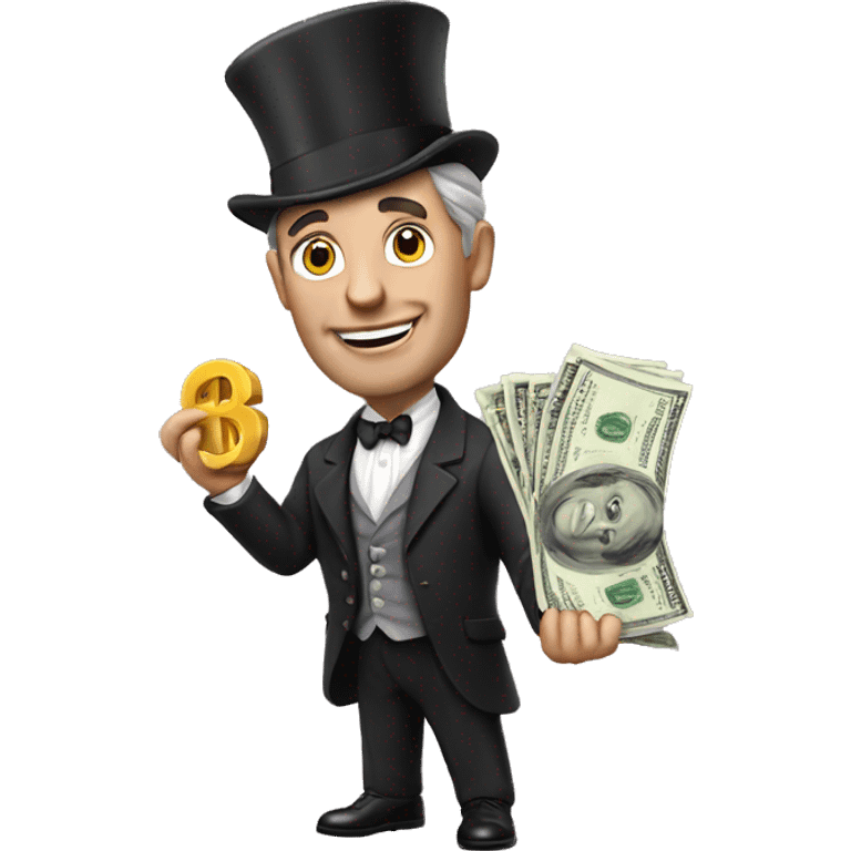 Photorealistic A British gentleman with money in his hand emoji