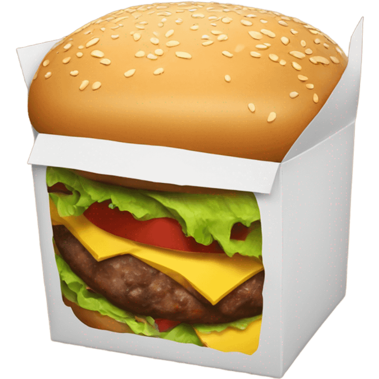 burger in a box emoji