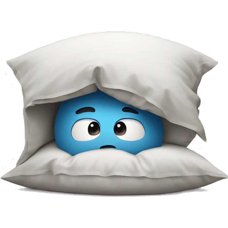 cartoon head buried in pillow emoji