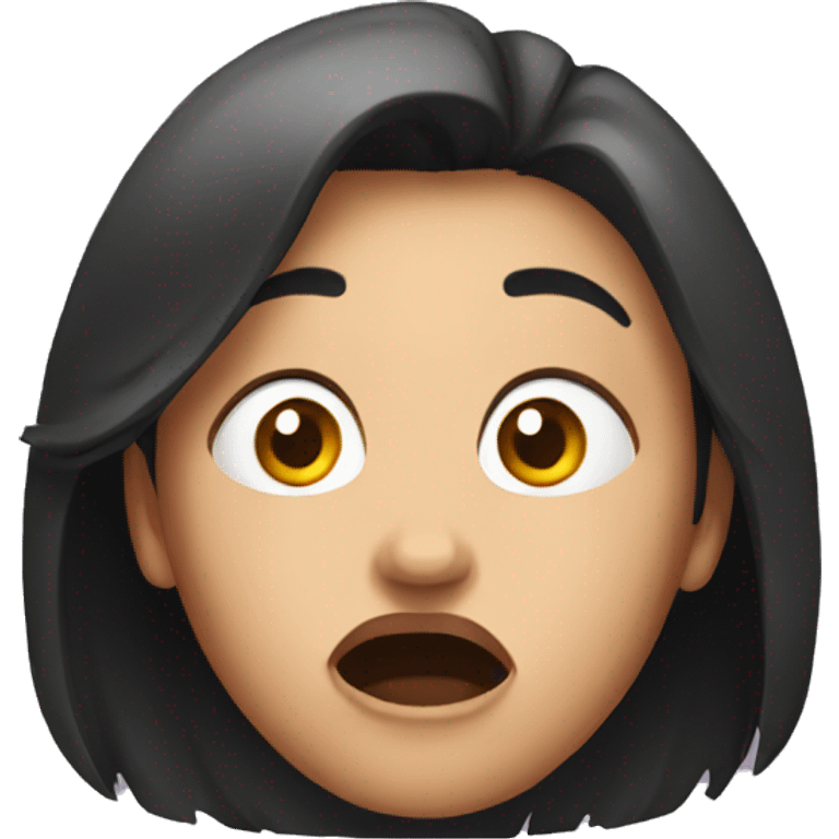 Woman scared emoji